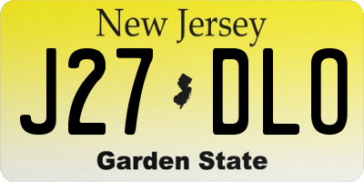 NJ license plate J27DLO