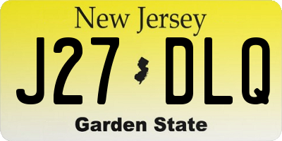NJ license plate J27DLQ