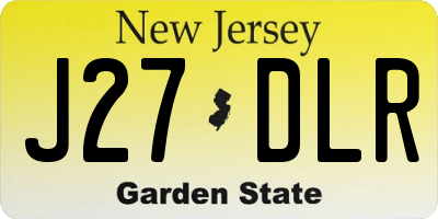 NJ license plate J27DLR