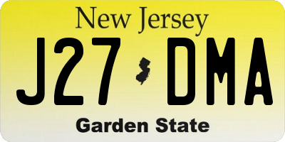 NJ license plate J27DMA