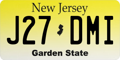 NJ license plate J27DMI