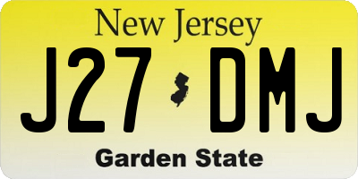NJ license plate J27DMJ