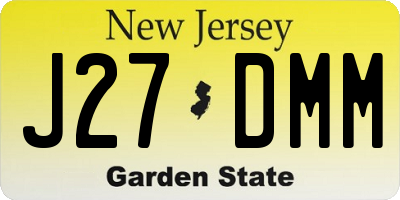 NJ license plate J27DMM