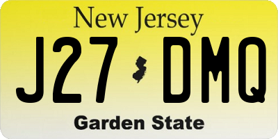 NJ license plate J27DMQ