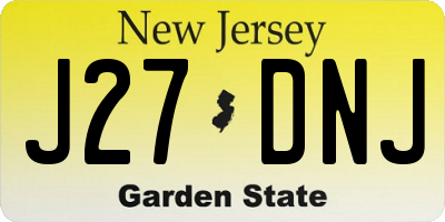 NJ license plate J27DNJ