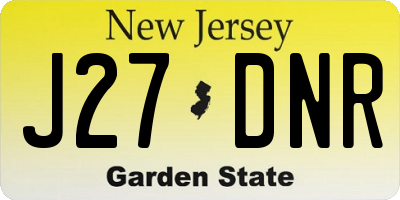 NJ license plate J27DNR