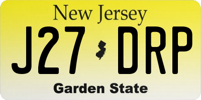 NJ license plate J27DRP