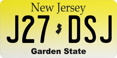 NJ license plate J27DSJ