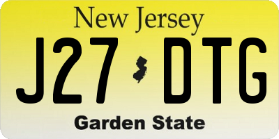 NJ license plate J27DTG