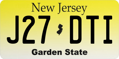 NJ license plate J27DTI
