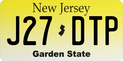 NJ license plate J27DTP