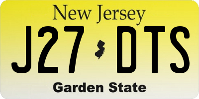 NJ license plate J27DTS