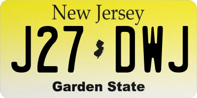 NJ license plate J27DWJ