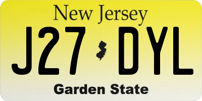NJ license plate J27DYL