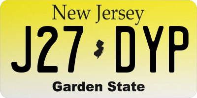 NJ license plate J27DYP
