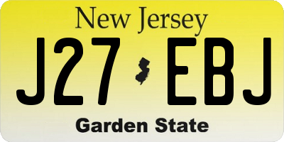 NJ license plate J27EBJ