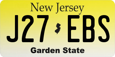 NJ license plate J27EBS