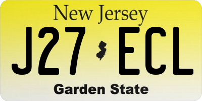 NJ license plate J27ECL