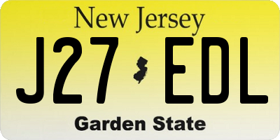 NJ license plate J27EDL