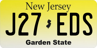NJ license plate J27EDS