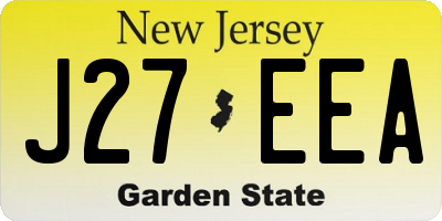NJ license plate J27EEA