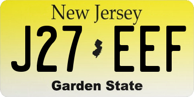 NJ license plate J27EEF