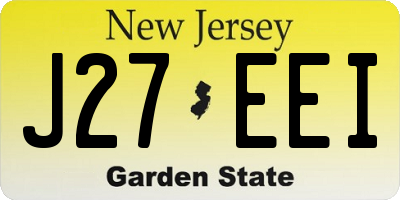 NJ license plate J27EEI