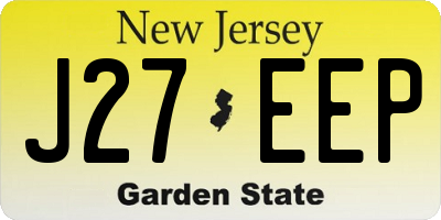 NJ license plate J27EEP