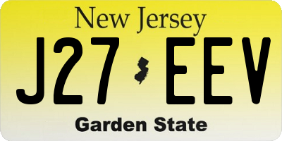 NJ license plate J27EEV