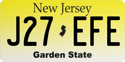 NJ license plate J27EFE