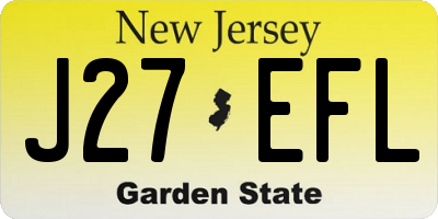 NJ license plate J27EFL