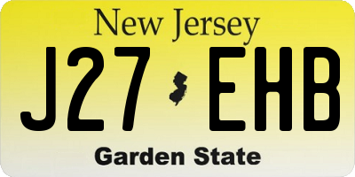 NJ license plate J27EHB