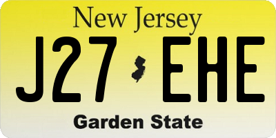 NJ license plate J27EHE