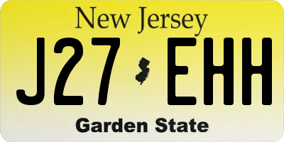 NJ license plate J27EHH