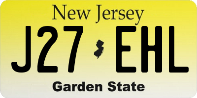 NJ license plate J27EHL