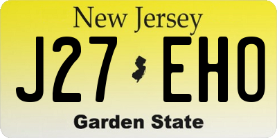 NJ license plate J27EHO