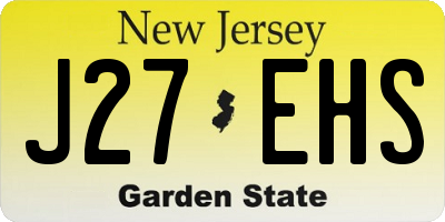 NJ license plate J27EHS