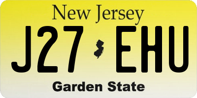 NJ license plate J27EHU