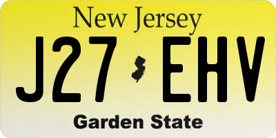 NJ license plate J27EHV