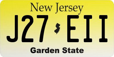 NJ license plate J27EII