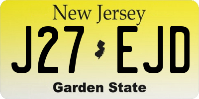NJ license plate J27EJD
