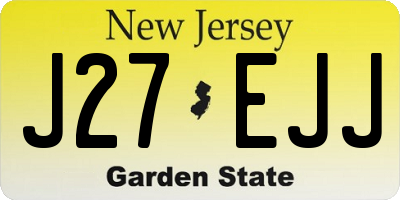 NJ license plate J27EJJ