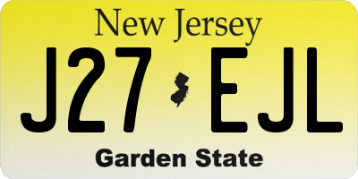 NJ license plate J27EJL