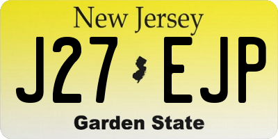 NJ license plate J27EJP