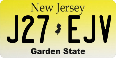 NJ license plate J27EJV