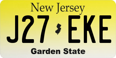 NJ license plate J27EKE