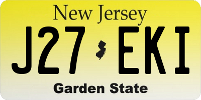 NJ license plate J27EKI