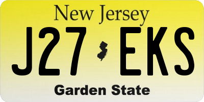 NJ license plate J27EKS
