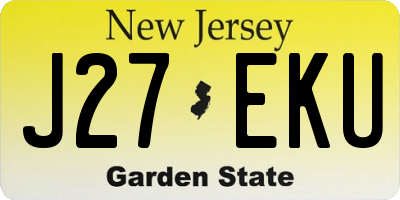 NJ license plate J27EKU