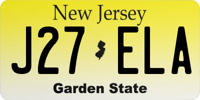NJ license plate J27ELA